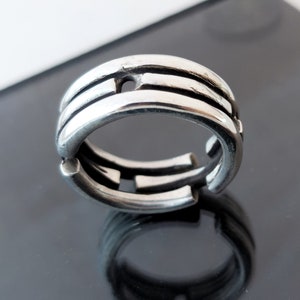 Wedding Ring, Sterling Silver, Band Ring Men, Unique Men Ring, Simple Silver Ring, Minimalist Ring, Statement Ring, Unisex Silver Ring