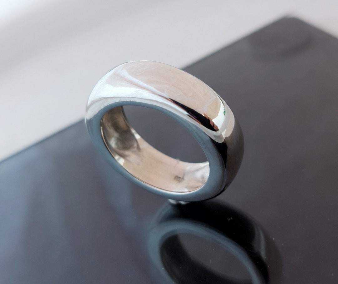 Sterling Silver Simple Wedding Band Ring for Men • Everyday Classic ...