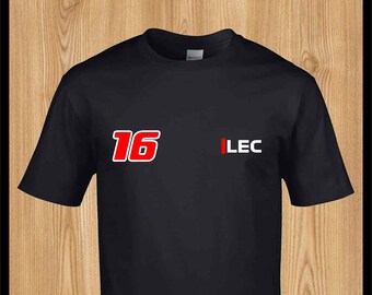 Charles Leclerc 16 CL16 Tshirt  F1 Formula 1 Racing Ferrari - Free UK Delivery