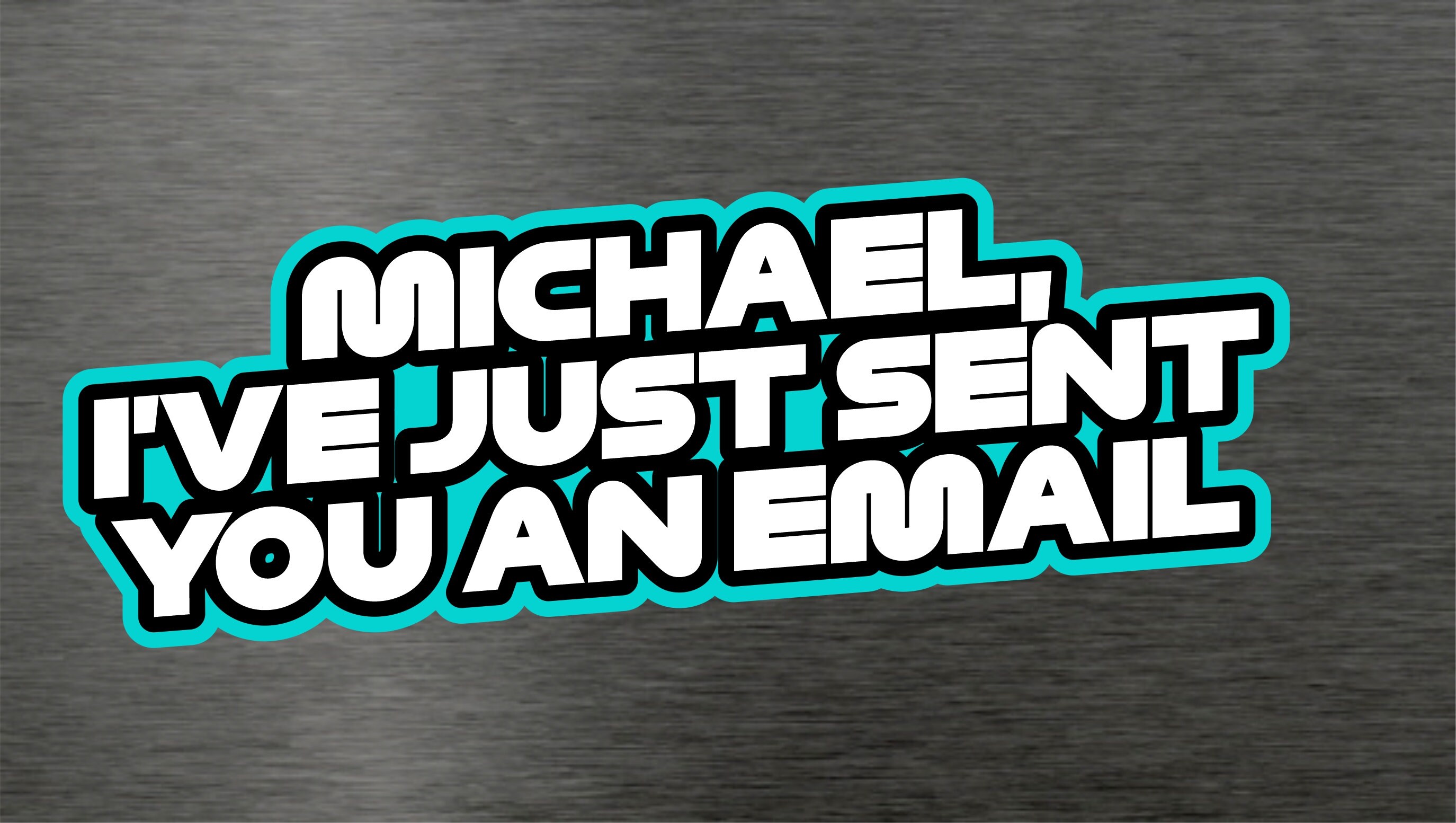Sent Message Sticker Michael, I've Sent You an Email Sticker Decal Mercedes F1 Formula One ...