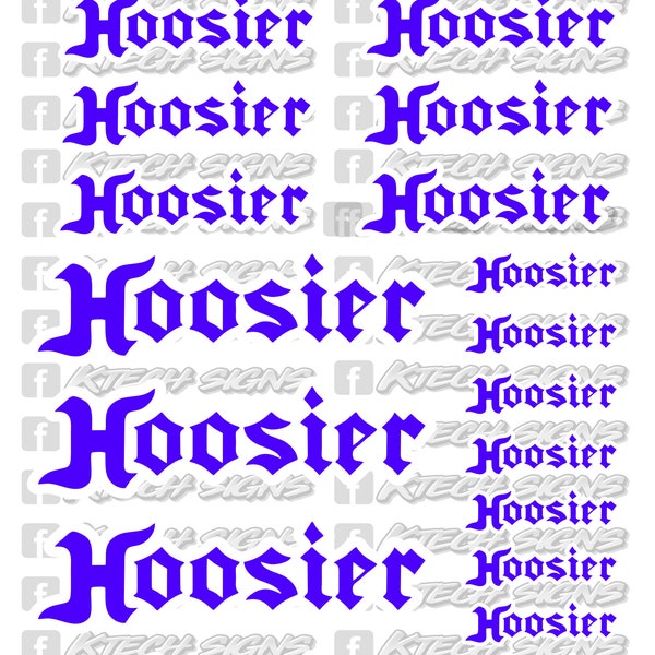 Hoosier Tire Decal Etsy UK