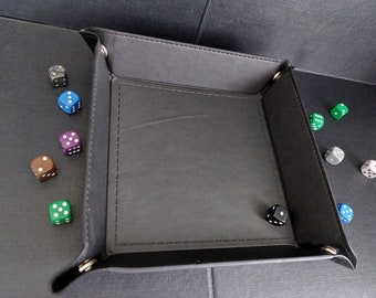 Foldable Leather PU Dice Tray - Table Top Gaming Board Games Wargames Multiple colour options available