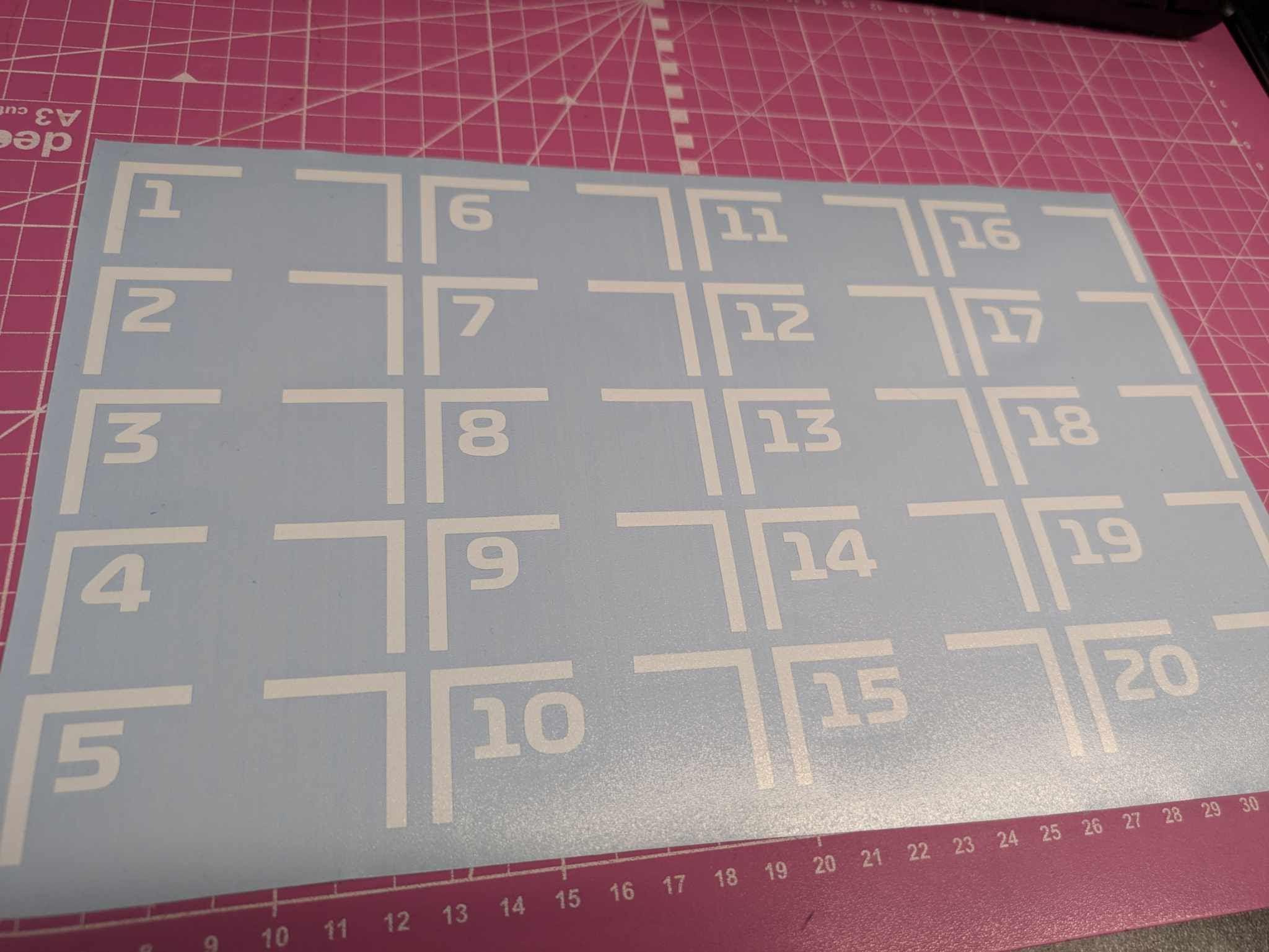 Scalextric Grid Slot Car Decal Sticker Sheet Model Racing 1/32 -20x Stickers