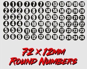 Decalcomanie UltraCal MG 3406 Scala 1/24 Ad Alta Definizione Numeri Perlati Metallici