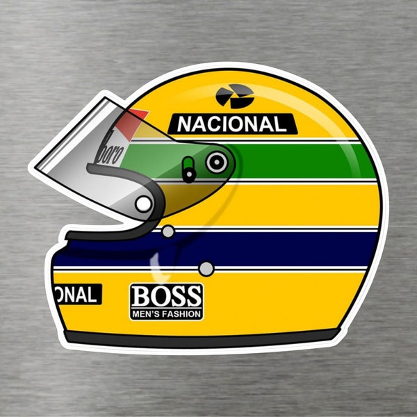 Ayrton Senna - Calcomanía para casco McLaren F1 Formula One Motor Racing