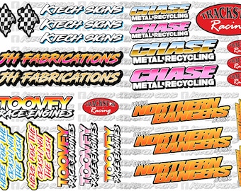 Banger Rc Stock Car Rc Banger 1/12 Filler Sheet Stickers Mardave
