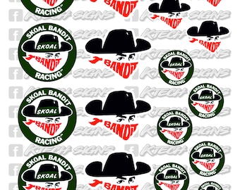 Skoal Bandits RC 1/12 1/10 A5 Filler Sheet Stickers Mardave Kamtec Tamiya Schumacher Touring Car Buggy Decals Slot Car Scalextric