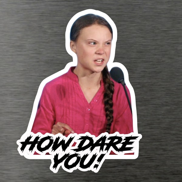 Greta thunberg How Dare you Aufkleber Lustiger JDM Drift Parodie Autoaufkleber