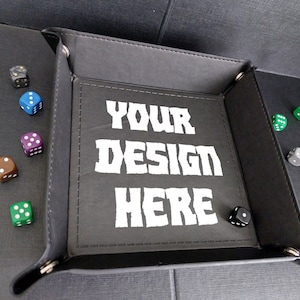 Custom Dice Tray - Table Top Gaming Board Games Wargames Clan Sigil Logo Army / Multiple colour options - Message for Design chart