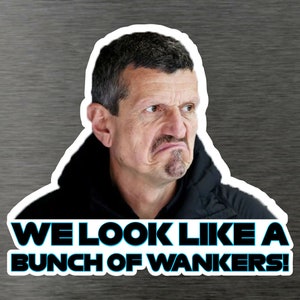 Guenther steiner  bunch of wankers Sticker Decal Haas F1 Formula One Motor Racing