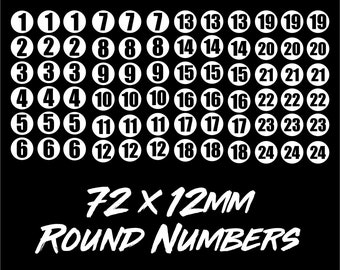 Adesivi con numeri di gara Scalextric per slot car, scala 1:32, modelli Carrera - X72!