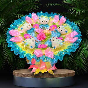 Cute Plush Teddy Bear Bouquet - Gift and Home Decor for Birthdays, Dates, Anniversaries, Weddings, Valentine&#39;s Day, and Mother&#39;s Day.