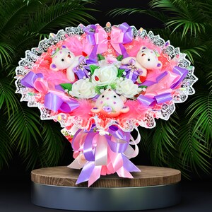 Adorable Plush Teddy Bear Bouquet | Perfect Gift and Home Decor for Birthdays, Valentine’s Day, Mother&#39;s Day, Weddings, and Anniversaries