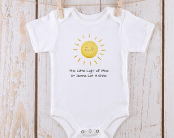 Christian baby shower gift | his Little Light Baby Short Sleeve Onesie®