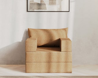 Modular Floor Sofa, Custom Sectional, Convertible Seat Bed