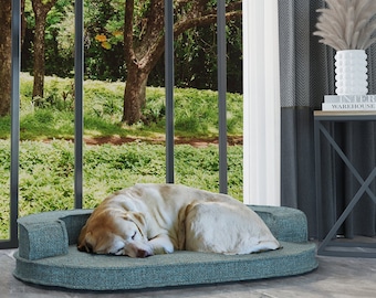 Couch Style Orthopedic Dog Bed, Washable Pet Bed, Removable Covers