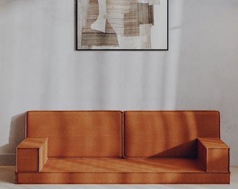 Modulares Bodenschlafsofa, anpassbare Schaumstoffcouch