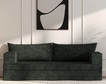 Velvet Reading Corner Floor Sofa, Large Ottoman, Adult Bean Bag Chair