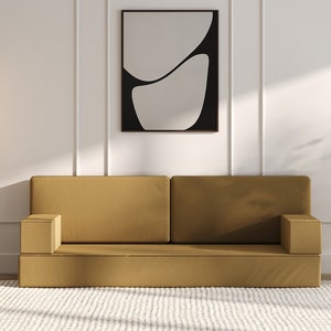 Modular Floor Sofa, Custom Floor Seating, Floor Sectional, Seat Bed for Kid’s Room, Reading Nook, Modern Living Room (L Shaped or U Shaped)