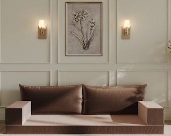 Sofá modular de suelo, asientos personalizables, rincón de lectura infantil