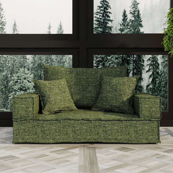 Schaumstoff-Sofa-Bett | Einzelsitz | baumfrei & kindersicher | waschbare Bezüge | 100+ Farben zur Auswahl | vielseitig