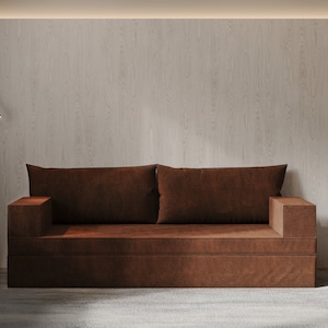 Sofá modular de piso, asiento de piso personalizado, sofá de piso, asiento cama para habitación de niños, rincón de lectura, sala de estar moderna (en forma de L o U)