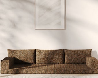Customizable Floor Cushion Couch – Floor Sofa, Floor Couch, Custom Size Cushion, Large Floor Cushion, Arabic Floor Seating, Corner Sofa