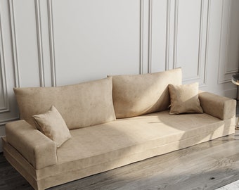 Customizable Floor Sofa Bed – Foam Couch, 100+ Colors