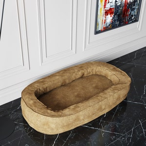 Zero Clearance Couch Style Dog Bed - Cute Dog Bed, Square Dog Bed - Dog Bed Large - Orthopedic Dog Bed- Dog Bed Small