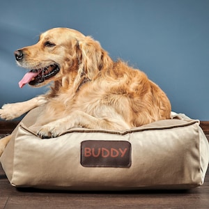 Plush Rectangular Dog Bed Pillow Pet Furniture Bed for Dogs Modern Dog Bed Custom Dog Bed Best Dog Bed Gift for Dog Mom image 1