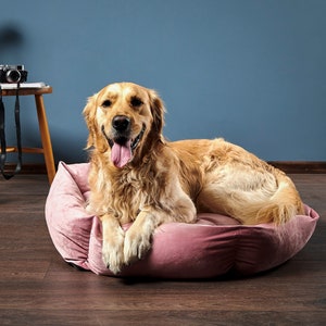 Plush Hexagon Dog Bed Pet Furniture Bed for Dogs Modern Dog Bed Hexagon Dog Bed Best Dog Bed Gift for Dog Mom image 4