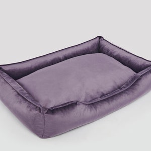 Plush Rectangular Dog Bed with Sides | Pet Furniture | Bed for Dogs | Modern Dog Bed | Custom Dog Bed | Best Dog Bed | Gift for Dog Mom