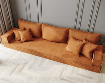Customizable Floor Cushion Couch – Handmade Modular Sofa Set