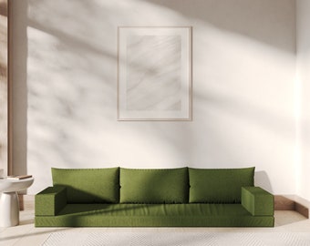 94.5" Arabic Sofa Sectional, Customizable Foam Floor Sofa, Multiple Colors & Sizes, Modern Comfort