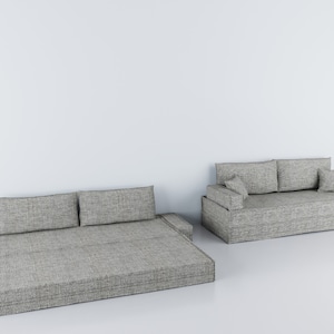 Modular Floor Sofa, Custom Floor Seating, Floor Sectional, Seat Bed for Kid’s Room, Reading Nook, Modern Living Room (L Shaped or U Shaped)