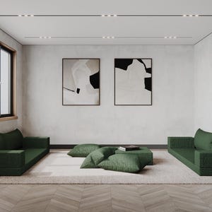 Versatile Modular Floor Sofa: Custom L/U-Shaped Seating for Kids, Reading Nooks & Living Spaces
