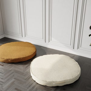 Portable Cushion with Handle, Custom Floor Cushion for Meditation, Tatami Cushion, Mini, Small, Medium, Large, XL Lounge Chair Floor Pad image 2