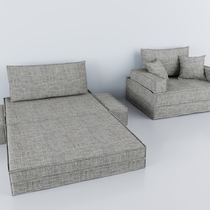 Modular Floor Sofa, Custom Floor Seating, Floor Sectional, Seat Bed for Kid’s Room, Reading Nook, Modern Living Room (L Shaped or U Shaped)