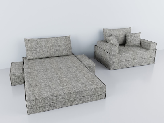 Modulares Bodensofa, Custom Floor Seating, Floor Sectional, Sitzbett für Kinderzimmer, Leseecke, modernes Wohnzimmer (L- oder U-förmig)
