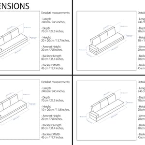 94.5 Modular Floor Seating Sofa, Customizable Floor Sofa , Multi-Color Foam Sofa, Washable Covers, Various Sizes image 3