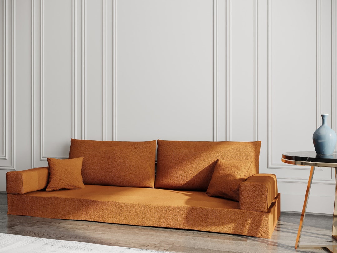 Comfy Foam Floor Couch With Washable Cover Customizable Sofa Bed for