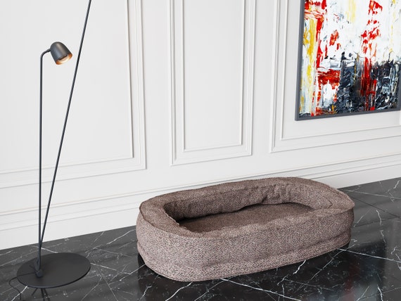 Luxury Oval Dog Bed With Memory Foam or Medium Hard Foam Easy Clean Removable Cover Medium Large Sizes 100 Colors Premium Fabrics Etsy