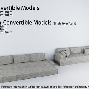 94.5 Modular Floor Seating Sofa, Customizable Floor Sofa , Multi-Color Foam Sofa, Washable Covers, Various Sizes image 5