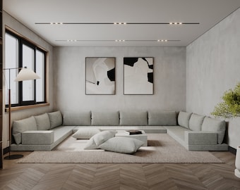 U-Shaped Floor Sofa – Moroccan Home Decor, Yoga Spaces
