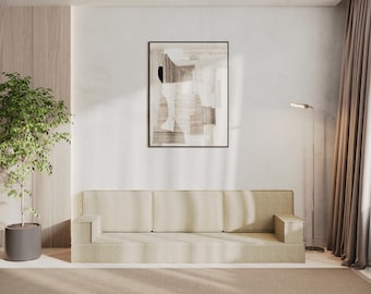 Modular Floor Sofa with Washable Cover | Customizable Living Room Seating