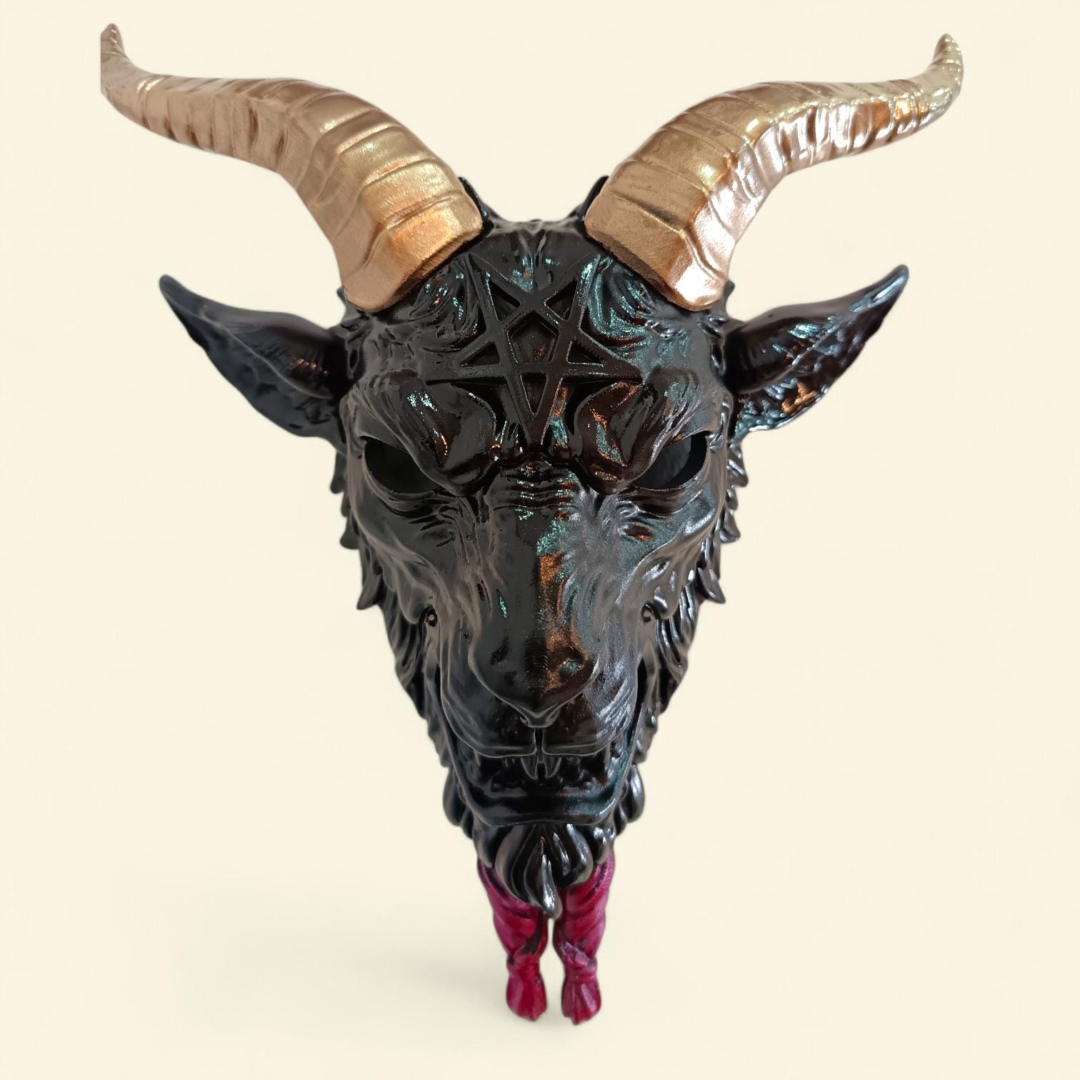 Esoteric Mask Baphomet Mask - Esoteric Wall Baphomet Statue, Dark Gothic Decor ...