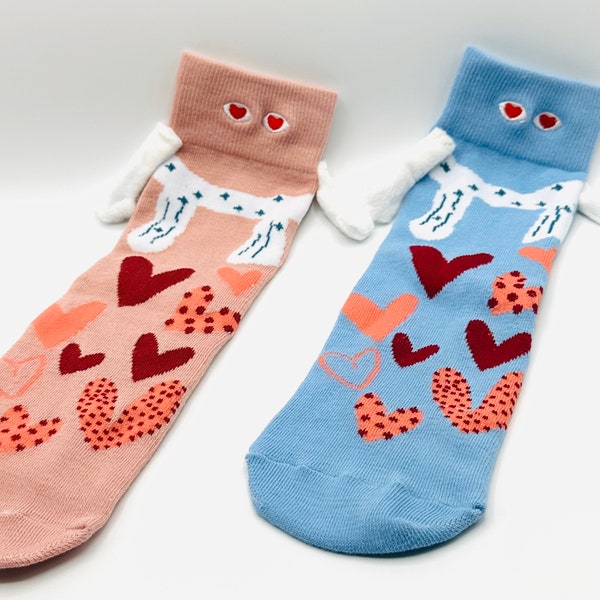 Couple Magnetic socks | Cute Socks | Happy Socks | Novelty Socks | Gifts for her or him | Christmas Socks