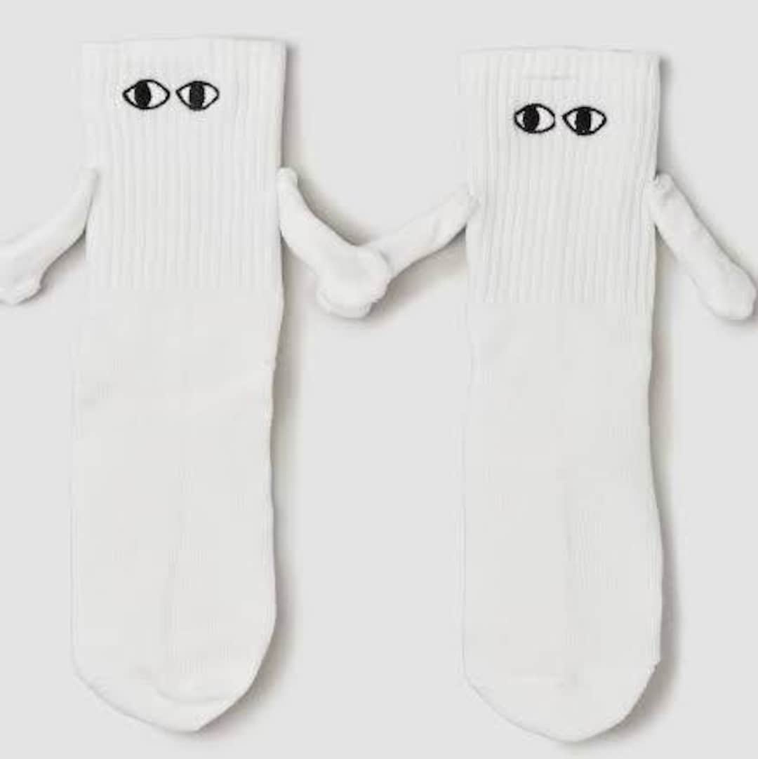 1 Pair of Funny Couple Socks, Socks Hand Holding Socks Hand in
