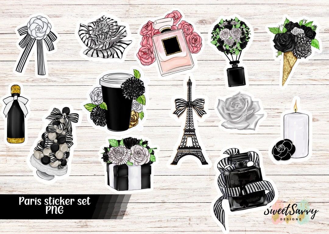 Stickers Digital Stickers PNG. Glamour Stickers Fashion - Etsy