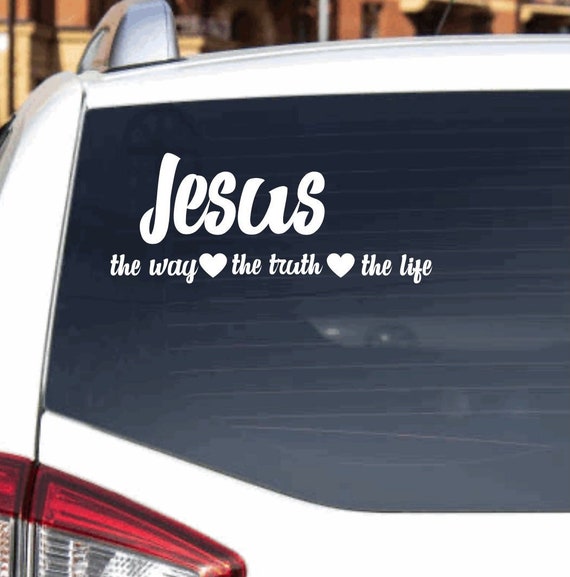 Jesus Car Decal. Jesus Decal. Religious Car Decal. Religious Etsy